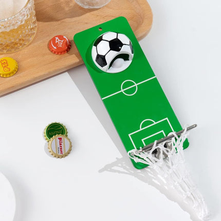 MagnoGoal™ Soccer Bottle Opener™ with Built-in Cap Collector