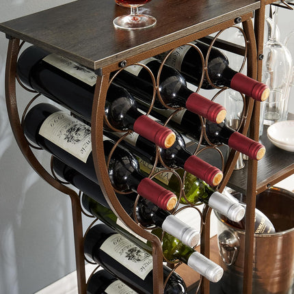 Freestanding Wine Rack™ - 5-Tier with Hanging Glass Holder