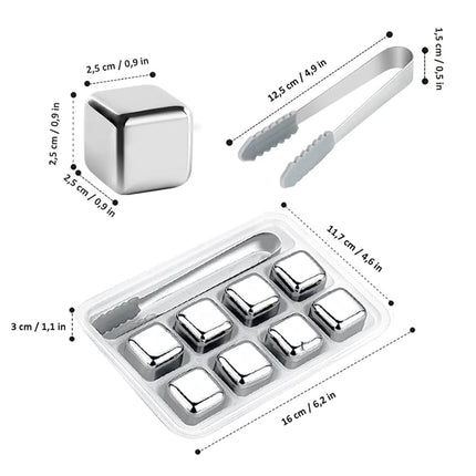 Steel Ice Cubes Set