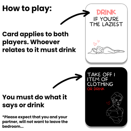 🃏 Drunk Desires – +18 Drinking Game for Couples