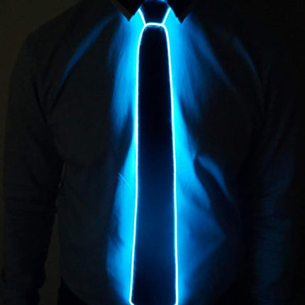 Men Gift EL Wire Black Ties Wedding Party Decor Neon LED Luminous Bow Neck Tie Ties For Men Boys Kids