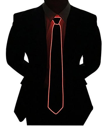 Men Gift EL Wire Black Ties Wedding Party Decor Neon LED Luminous Bow Neck Tie Ties For Men Boys Kids