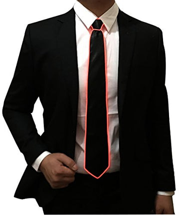 Men Gift EL Wire Black Ties Wedding Party Decor Neon LED Luminous Bow Neck Tie Ties For Men Boys Kids