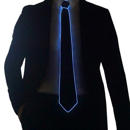Men Gift EL Wire Black Ties Wedding Party Decor Neon LED Luminous Bow Neck Tie Ties For Men Boys Kids