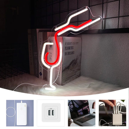 Red Wine Glass Led Neon Sign™