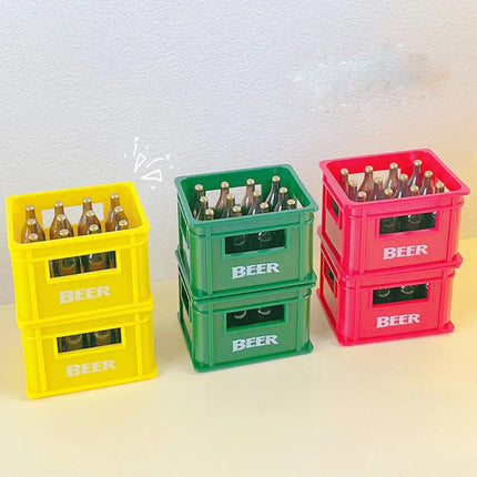 Plastic Bottle Opener Creative Portable Beer Box Shape Beverage Opener Dozen Of Beer Box Shape Magnetic Refrigerator Sticker