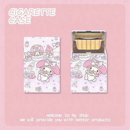 KawaiiSmoke™ – Kuromi Cigarette Case™ with Hello Kitty Design – 20pcs Capacity Box