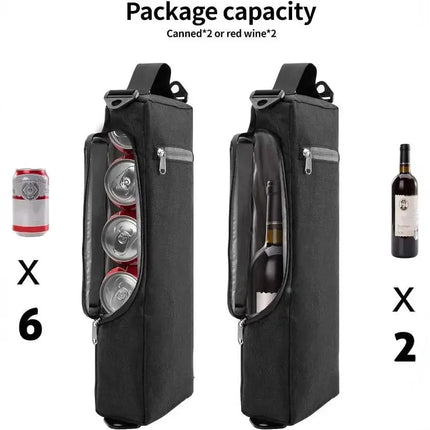 Portable Golf Outdoor Beverage Storage Bag Insulated Handheld Ice Pack Portable Coca-Cola Red Wine Chilling Bag Polyester Fiber