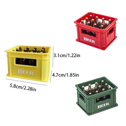 Plastic Bottle Opener Creative Portable Beer Box Shape Beverage Opener Dozen Of Beer Box Shape Magnetic Refrigerator Sticker