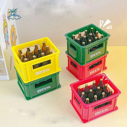 Plastic Bottle Opener Creative Portable Beer Box Shape Beverage Opener Dozen Of Beer Box Shape Magnetic Refrigerator Sticker