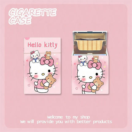 KawaiiSmoke™ – Kuromi Cigarette Case™ with Hello Kitty Design – 20pcs Capacity Box