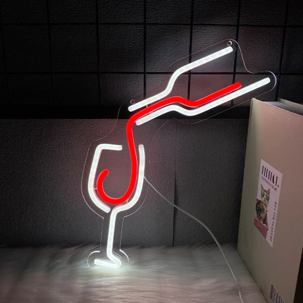 Red Wine Glass Led Neon Sign™