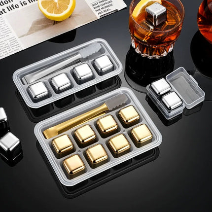 Steel Ice Cubes Set