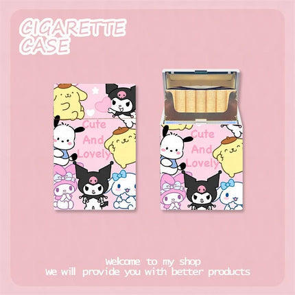 KawaiiSmoke™ – Kuromi Cigarette Case™ with Hello Kitty Design – 20pcs Capacity Box