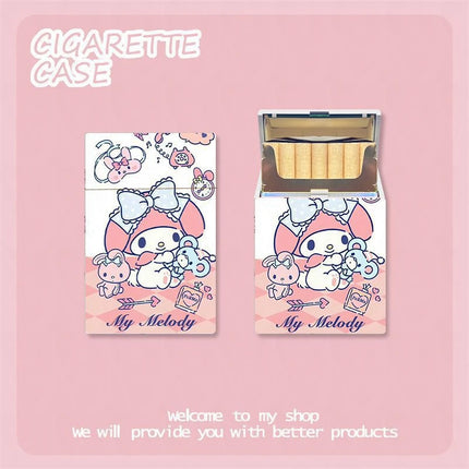 KawaiiSmoke™ – Kuromi Cigarette Case™ with Hello Kitty Design – 20pcs Capacity Box