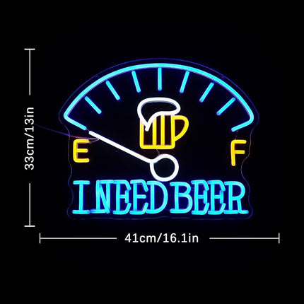 I Need Beer Neon Light