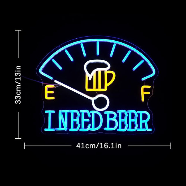 I Need Beer Neon Light