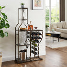 Freestanding Wine Rack™ - 5-Tier with Hanging Glass Holder