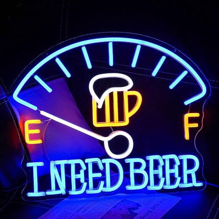 I Need Beer Neon Light