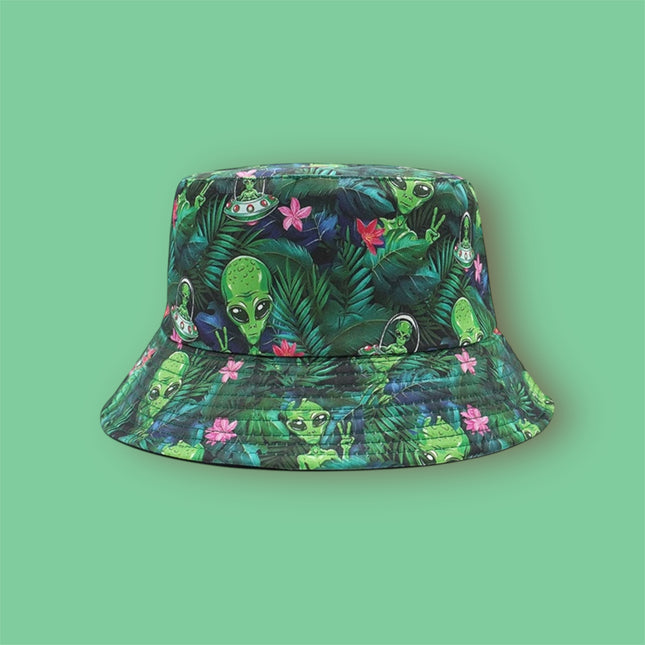 Alien Bucket Hat Green Summer