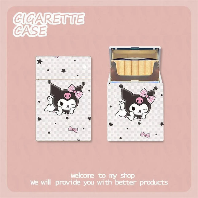 KawaiiSmoke™ – Kuromi Cigarette Case™ with Hello Kitty Design – 20pcs Capacity Box