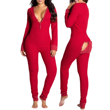 Midnight Mood™ Long Sleeve Slim Pajama Romper – Detachable & Stretchy
