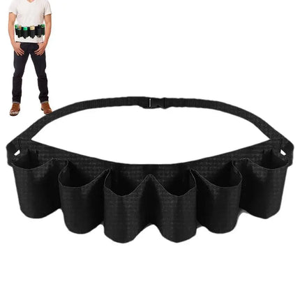 Beer Holster Belt Portable Soda Bottle Beer Holder Drink Can Holder Holds 6 Cans Adjustable Beer Waist Holder For Parties