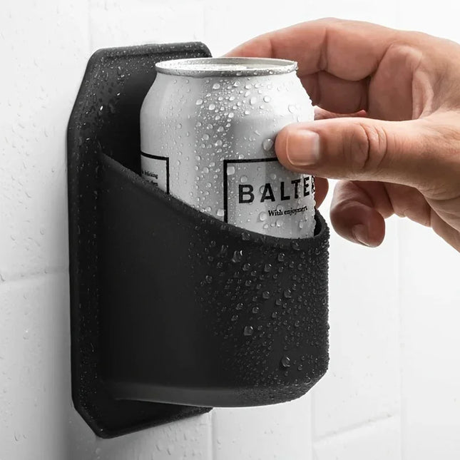 Silicone Shower Beer Holder Wall-mounted Beverage Rack With Grip Bathroom Drink Universal Smartphone Stand Stick-on Cup Holder