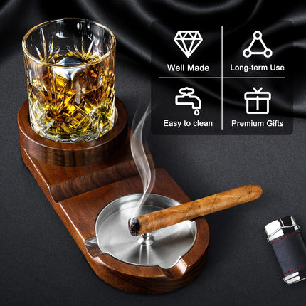 GentSet™ – Whiskey & Cigar Tray