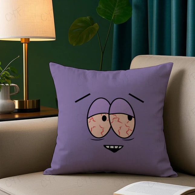 Southpark Towelie Pillow Case Anti-dustmite Pillowcase Invisible Zipper Silky Short Plush Sofa Cushion Cover