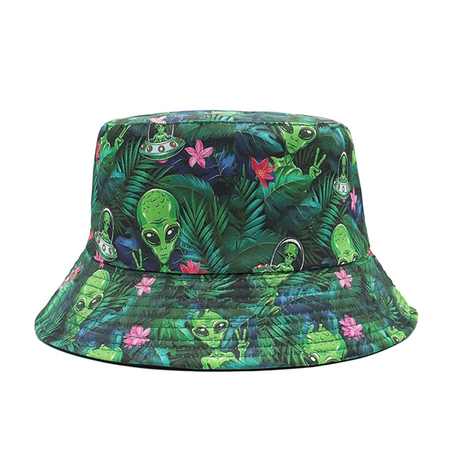 Alien Bucket Hat Green Summer