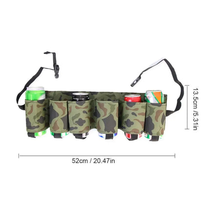 Beer Holster Belt Portable Soda Bottle Beer Holder Drink Can Holder Holds 6 Cans Adjustable Beer Waist Holder For Parties